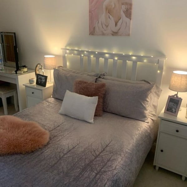 Dundas Home bedroom with fairy lights
