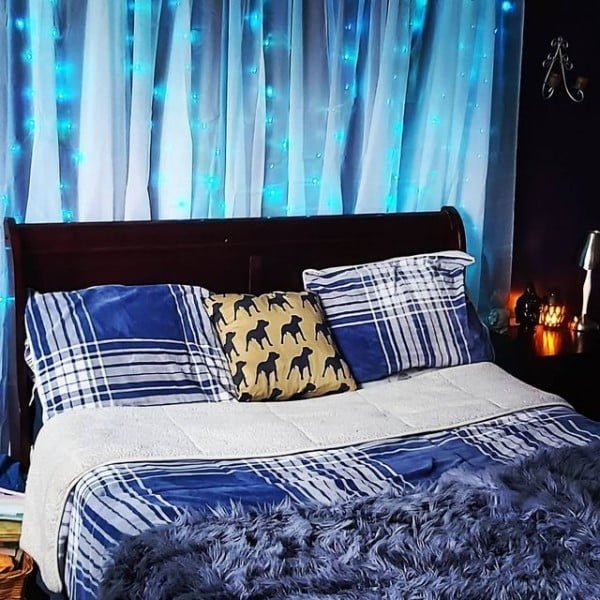 Fairy Curtain Lights bedroom with fairy lights