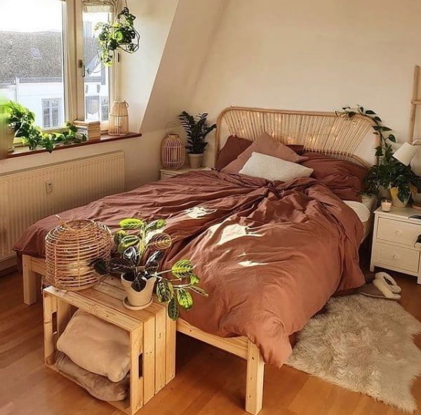 Plant-Filled Bedroom bedroom with plants