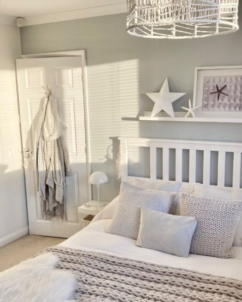 Winter Sunshine bedroom with white furniture