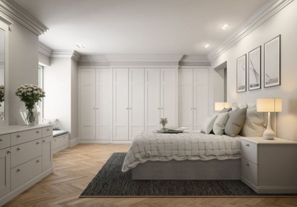 Classic White Bedroom bedroom with white furniture