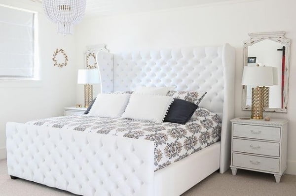 Pillow Talk bedroom with white furniture