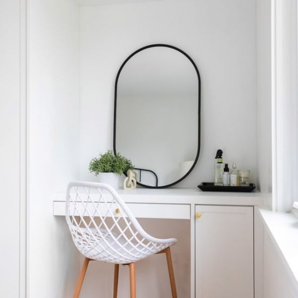 Amelia Wildsmith's Sunny Corner Vanity built-in bedroom vanity
