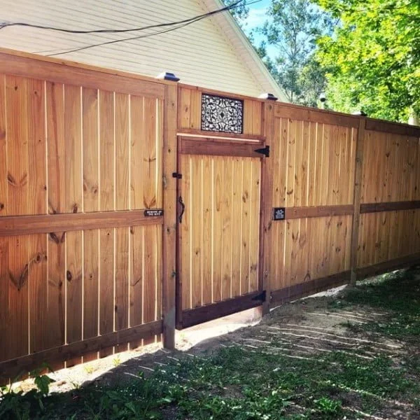 Decorative Piece Above Gate fence gate