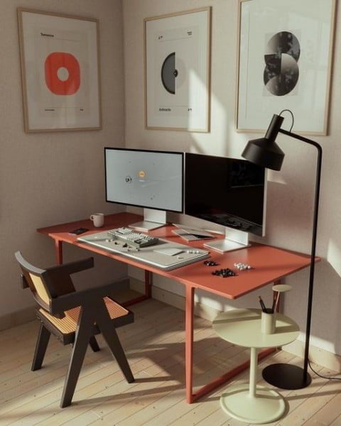 Minimal Desk Setup living room desk