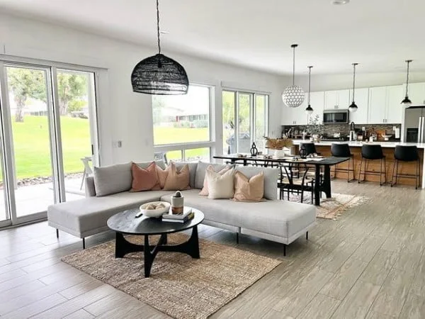 Bohemian Wells Open Concept Floor Plan area rug open floor plan