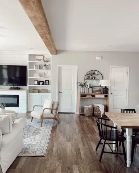 Neutral Layered Rugs area rug open floor plan