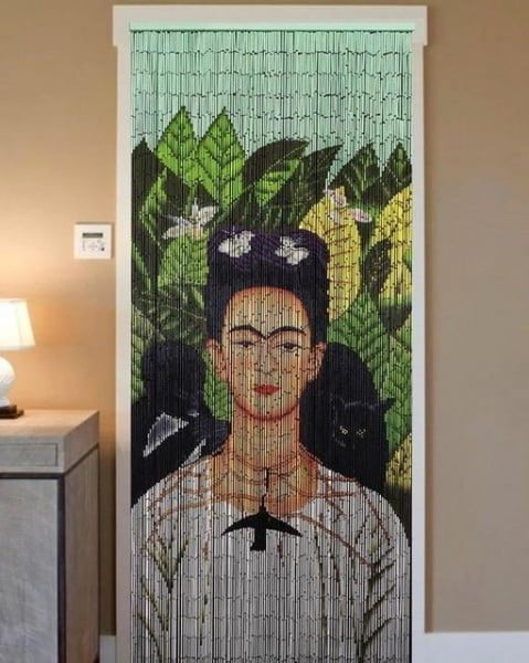 Frida Kahlo with Monkeys Beaded Curtain beaded curtain