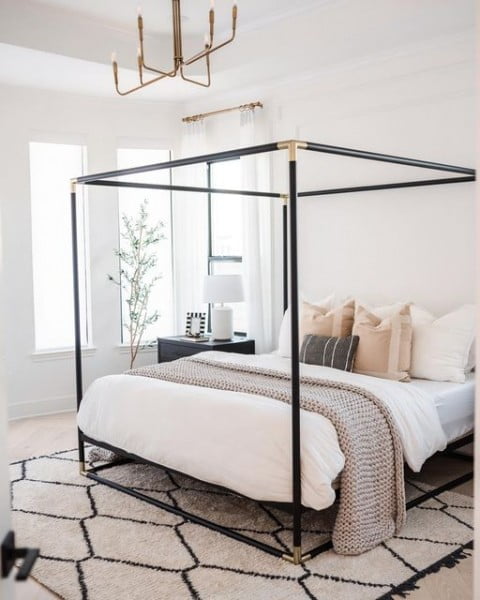 Annie Tran Mescall bedroom with canopy bed