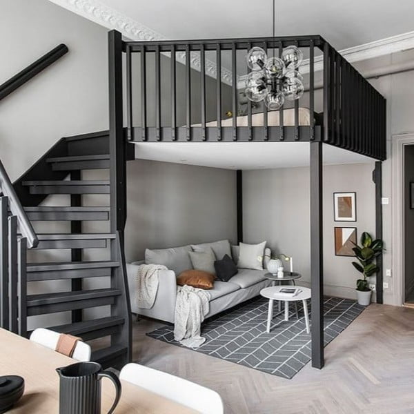 Jurnal de design interior bedroom with loft bed