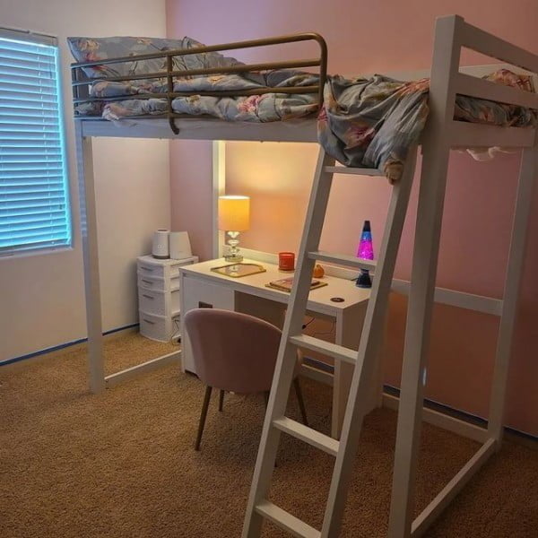Michelle Lehan bedroom with loft bed
