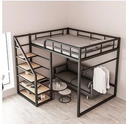 TenMetal bedroom with loft bed