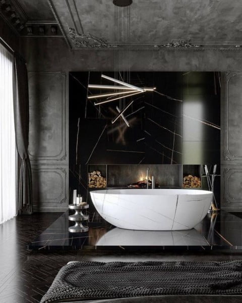 Luxury Black Marble Bathroom black bathroom floor