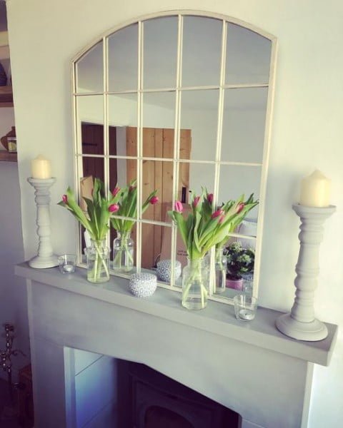little_cottage_Stamford_🌳 mantel decor with mirror