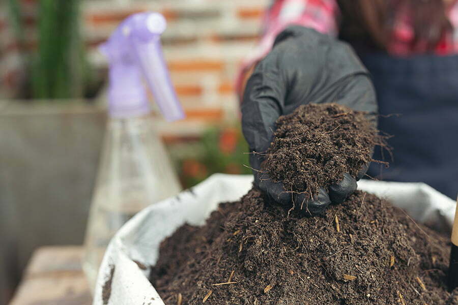 Compost landscape garden