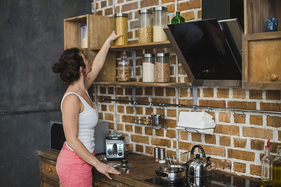 Floating Shelves kitchen pantry