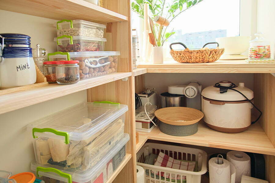 Stackable Crates kitchen pantry