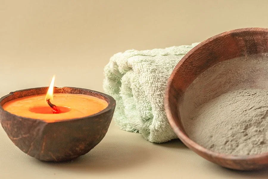 candle in Fruit Rinds