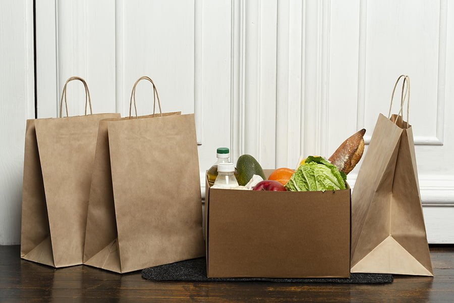 food in Paper Bags