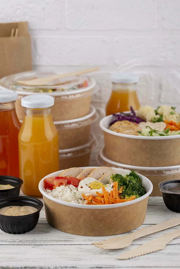 food in Repurposed Takeout Containers