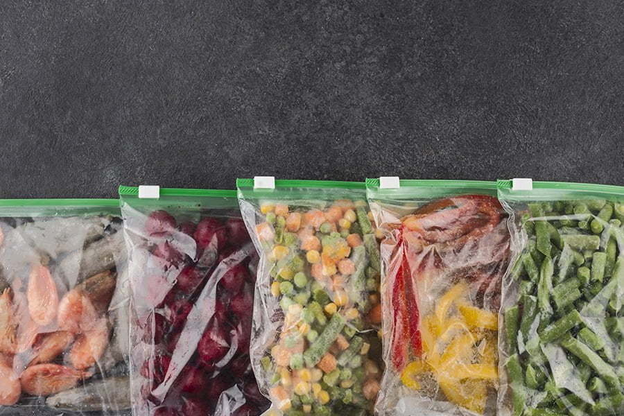 food in Silicone Bags
