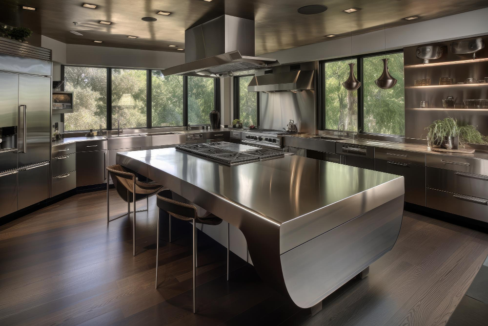 Stainless steel island tops