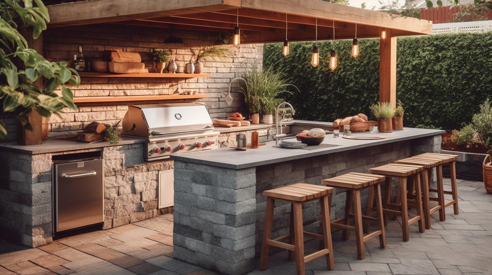 Concrete Outdoor Kitchen Countertop
