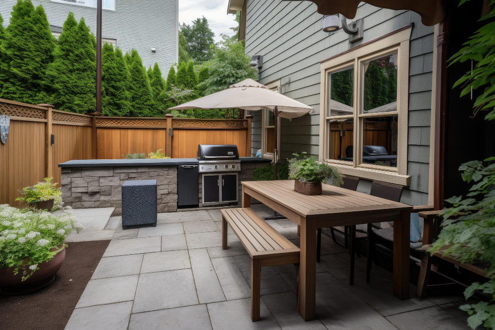 Limestone & Travertine Outdoor Kitchen Countertop