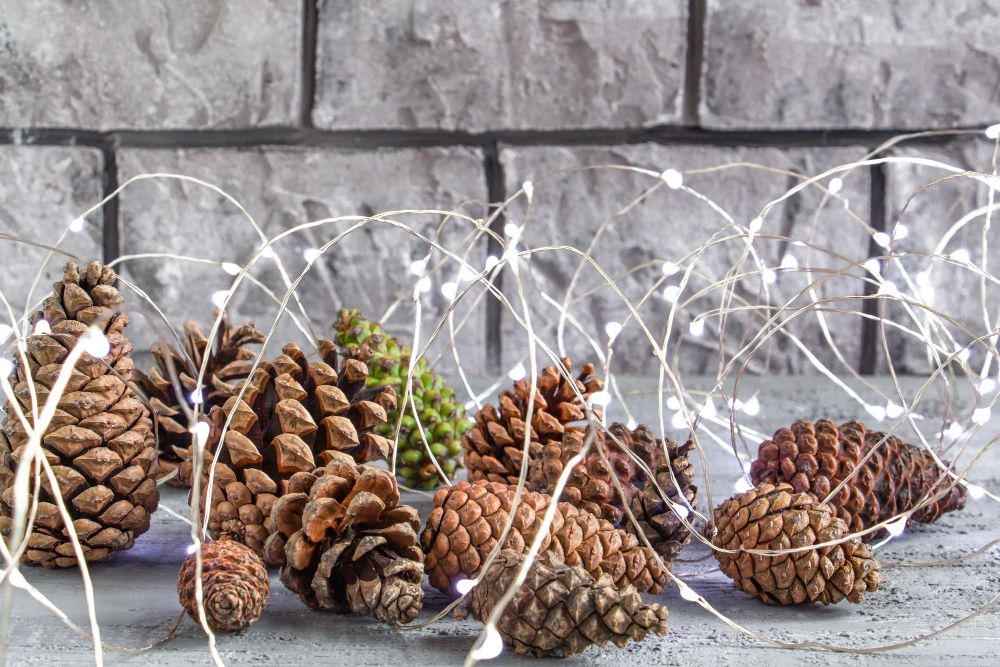 pinecones as christmas decor