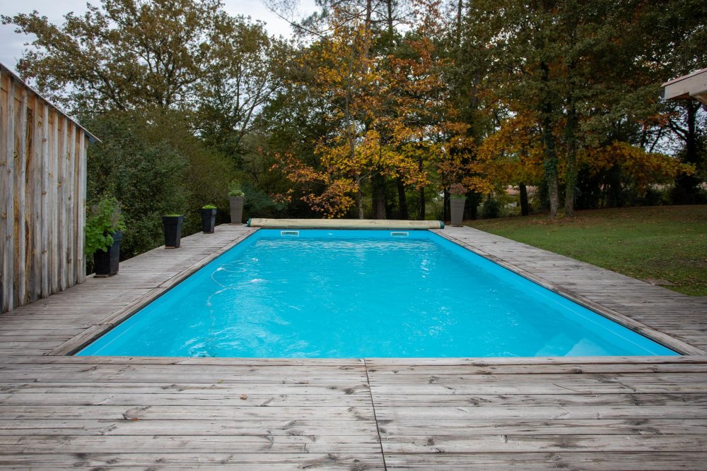 Wooden Slat Fences Pool
