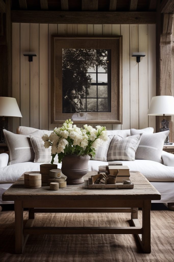 Accessorized Amazingness Charming Farmhouse Living Room --ar 2:3