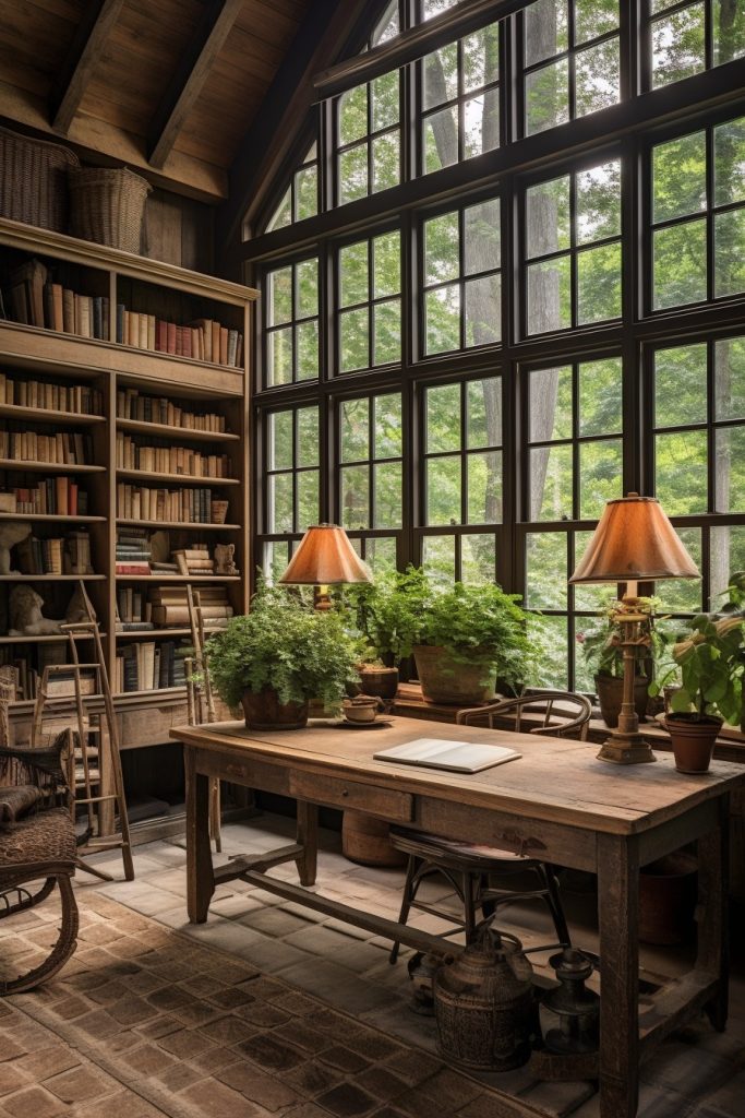 Adorable and Phenomenal Charming Farmhouse Office --ar 2:3