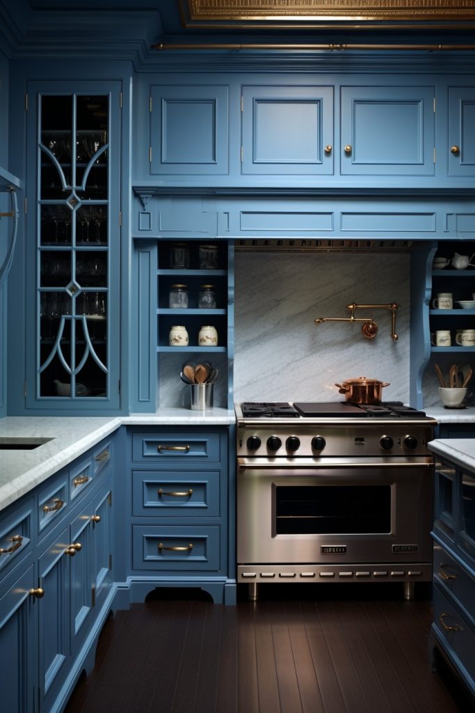 Blue Cabinetry in New York Blue Kitchen Cabinets --ar 2:3