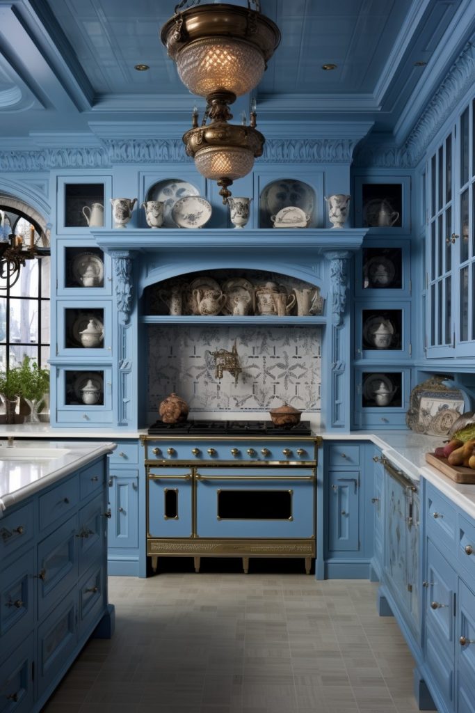 Blue Kitchen Extravaganza Blue Kitchen Cabinets --ar 2:3