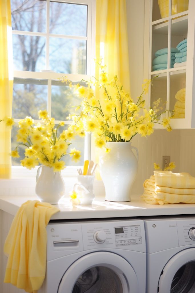 Bright & Sunny Fabulous Laundry Room Decor --ar 2:3