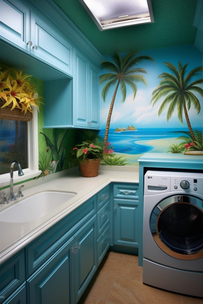 Coastal and Exotic Fabulous Laundry Room Decor --ar 2:3