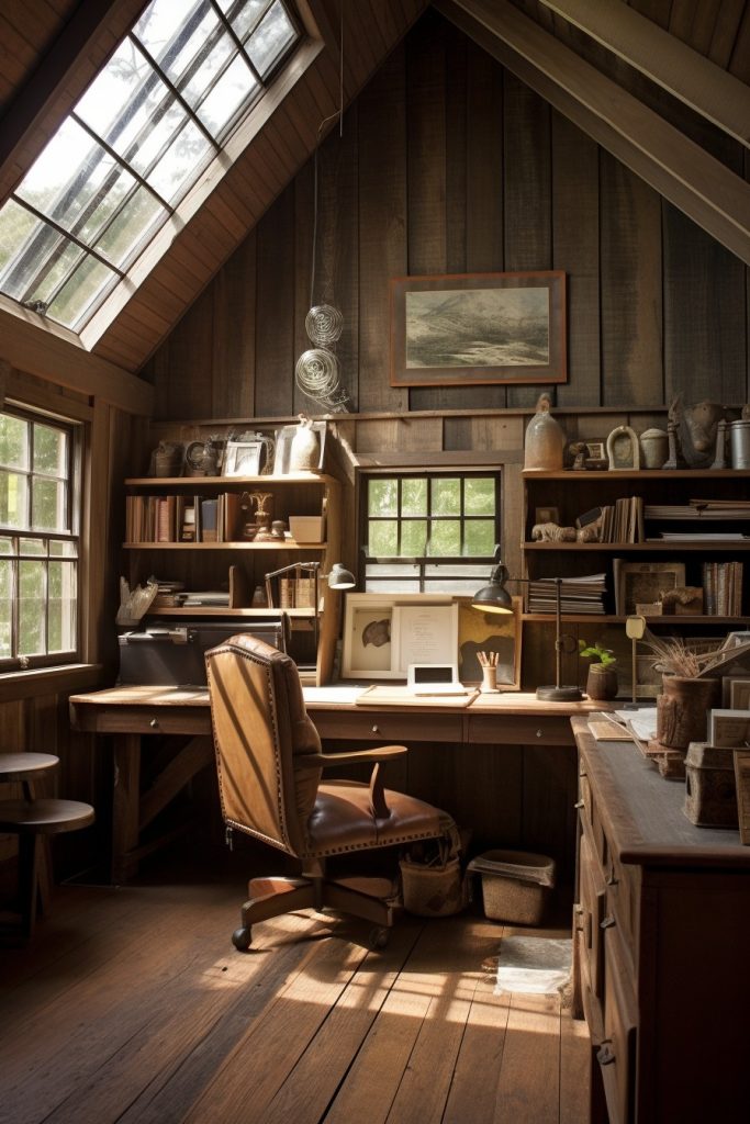 Crafting at Its Peak Charming Farmhouse Office --ar 2:3