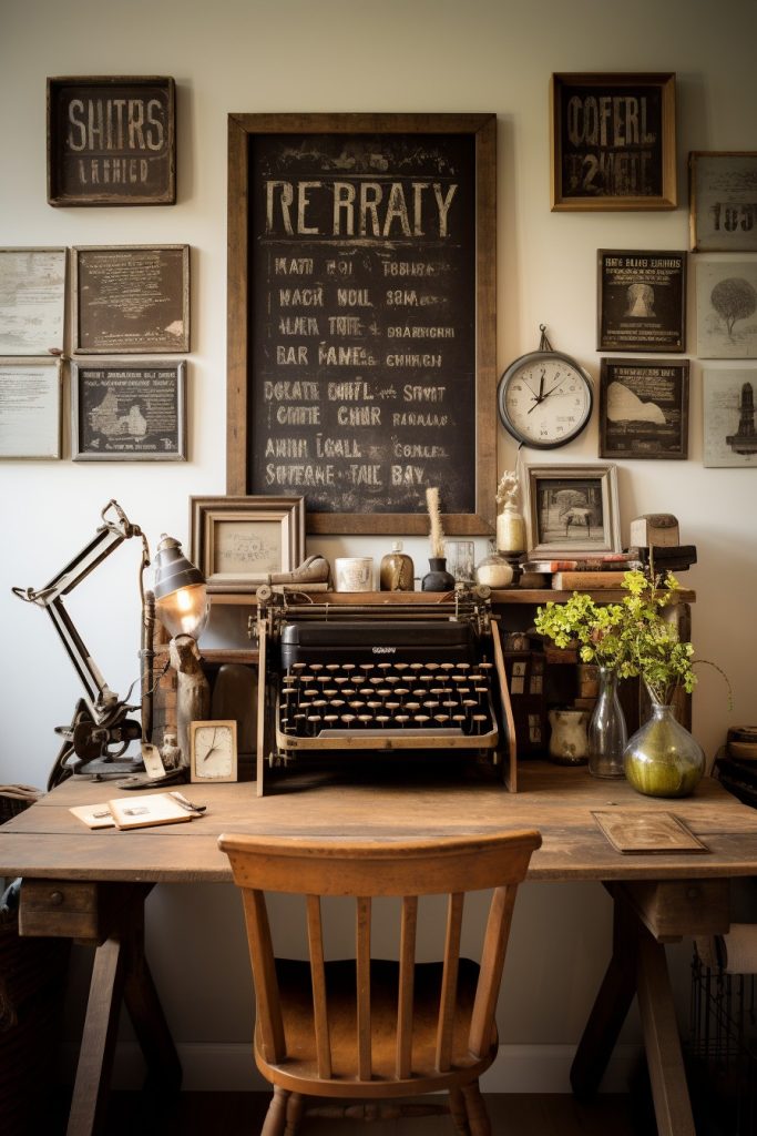 Cursive Writing Sign Charming Farmhouse Office --ar 2:3