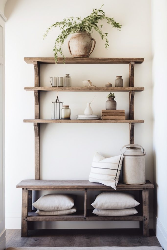 Entryway Shelf Welcoming and Charming Farmhouse Entryway --ar 2:3 