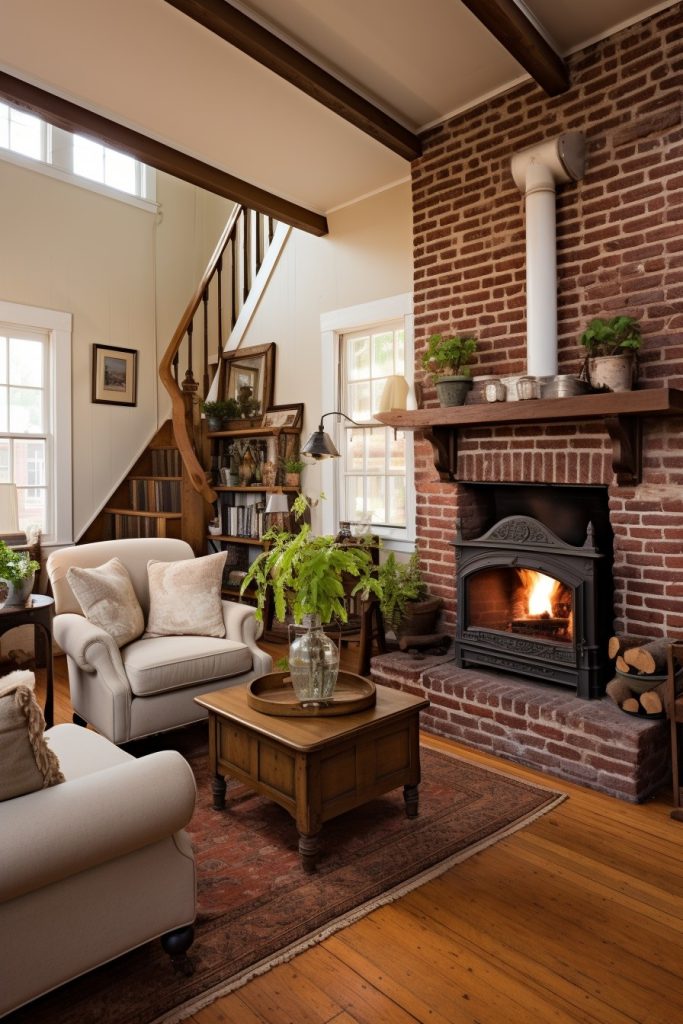 Farmhouse Boiler Charming Farmhouse Living Room --ar 2:3