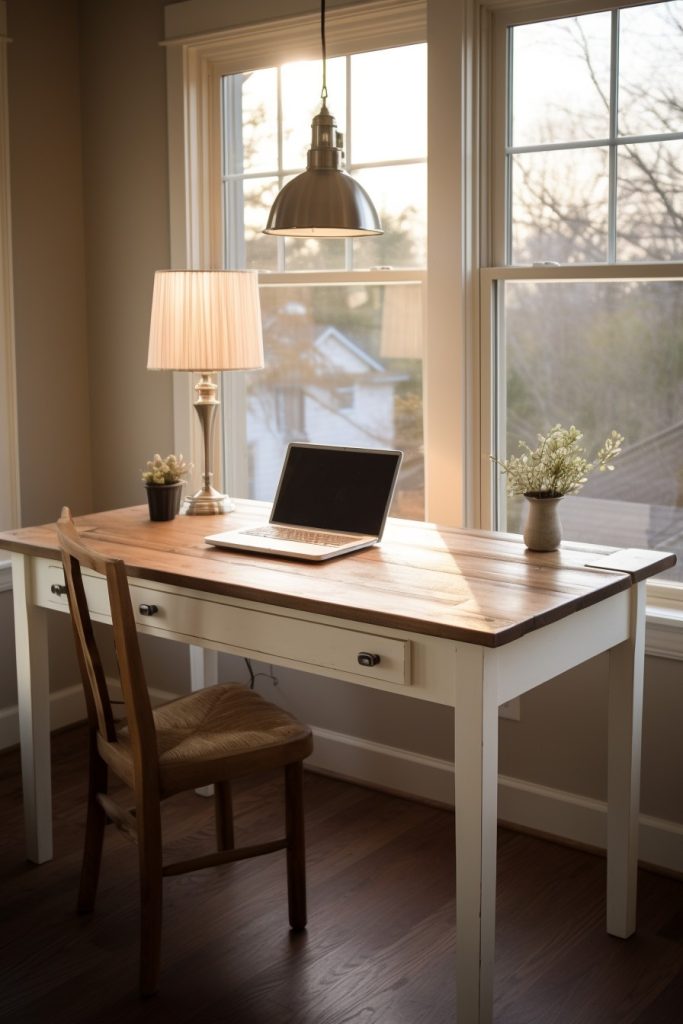 Farmhouse Table Desk Charming Farmhouse Office --ar 2:3