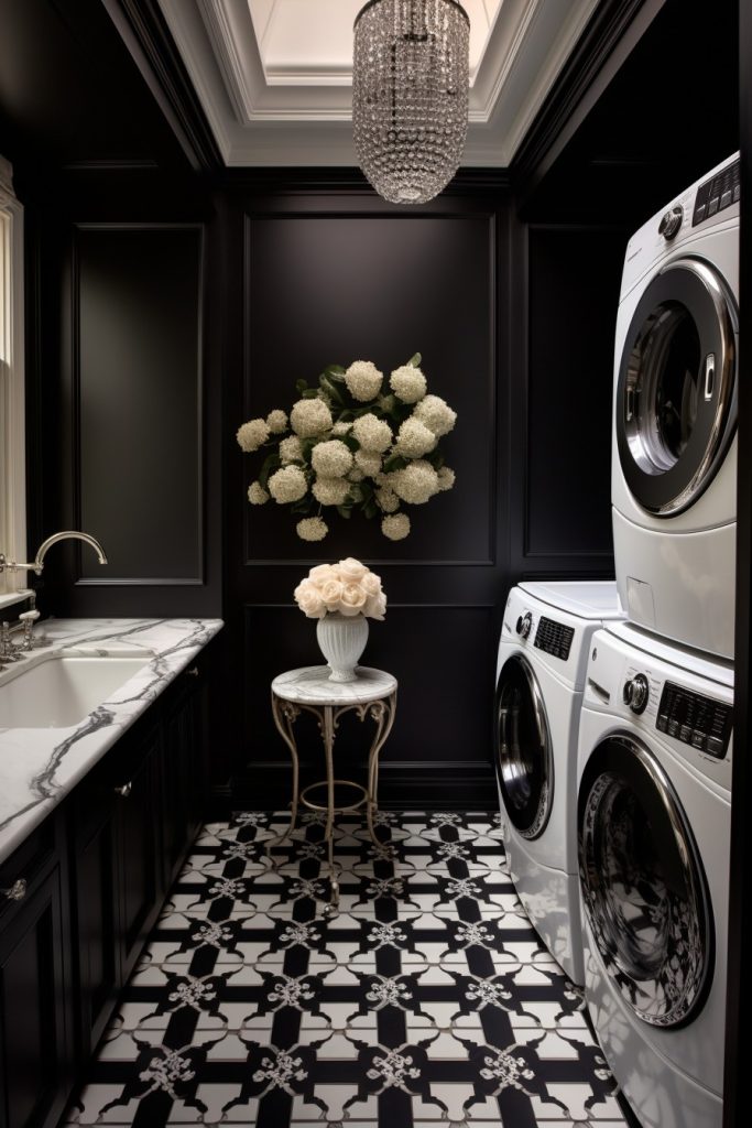 Fashionable and Patterned Fabulous Laundry Room Decor --ar 2:3