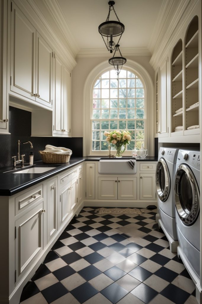 Floor-to-Ceiling Cabinets Fabulous Laundry Room Decor --ar 2:3