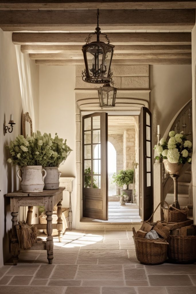 French, Farmhouse, and Fabulous Welcoming and Charming Farmhouse Entryway --ar 2:3