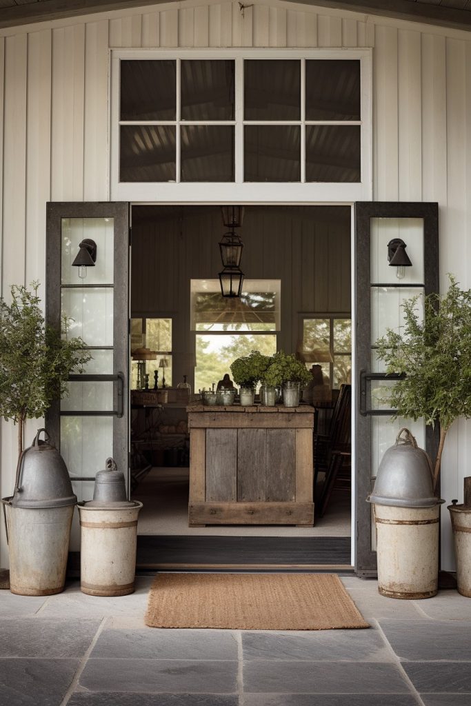 Galvanized Gorgeousness Welcoming and Charming Farmhouse Entryway --ar 2:3 