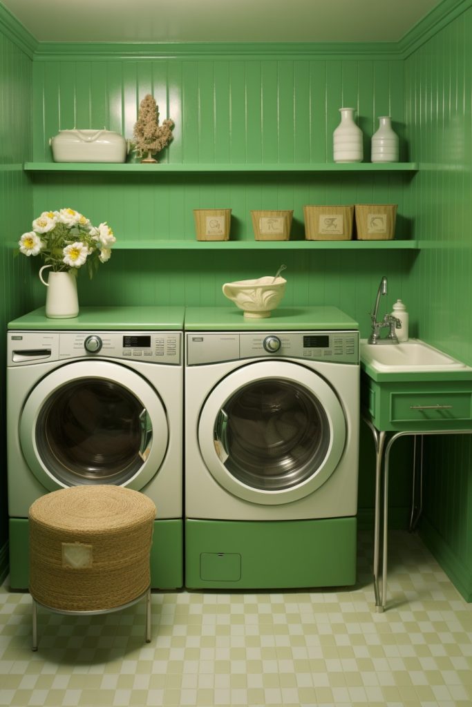 Green Room Fabulous Laundry Room Decor --ar 2:3