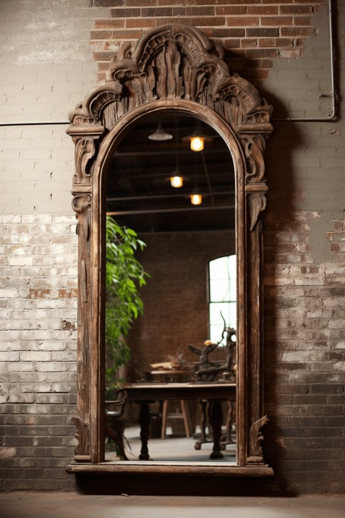 Large Rustic Wall Mirror Rustic Italian Decor --ar 2:3