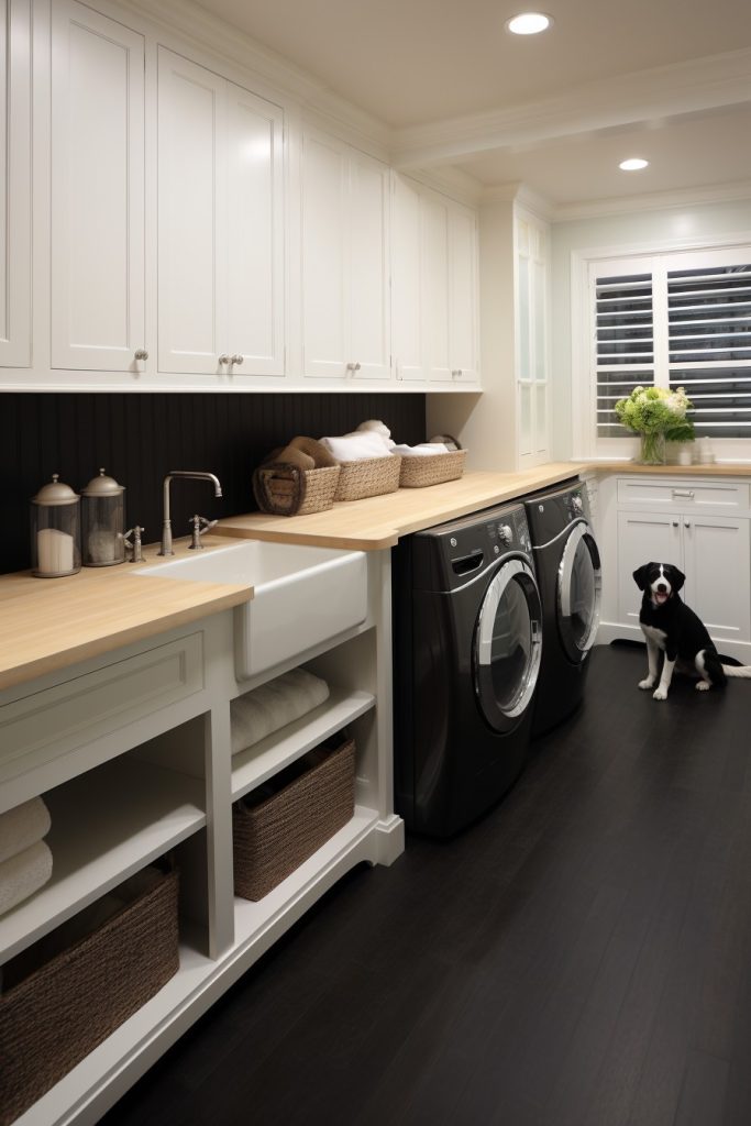 Laundry Room with Workbench and Storage Fabulous Laundry Room Decor --ar 2:3