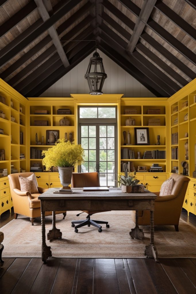 Monumental and Flamboyant Charming Farmhouse Office --ar 2:3