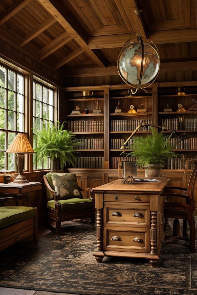 Neverland Meets Enticing Decor Charming Farmhouse Office --ar 2:3